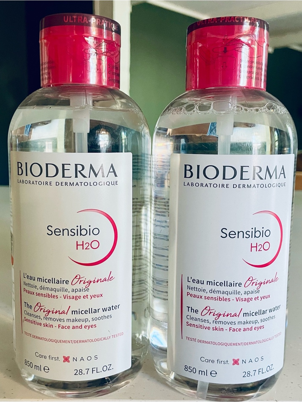 2 BIG 28 oz BioDerma Sensinio H20 Bottle